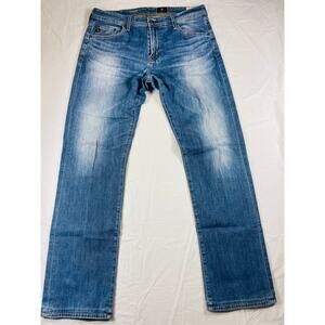 AG Adriano Goldschmied The Protege Mens 33R Blue Straight Leg Stretch Jeans